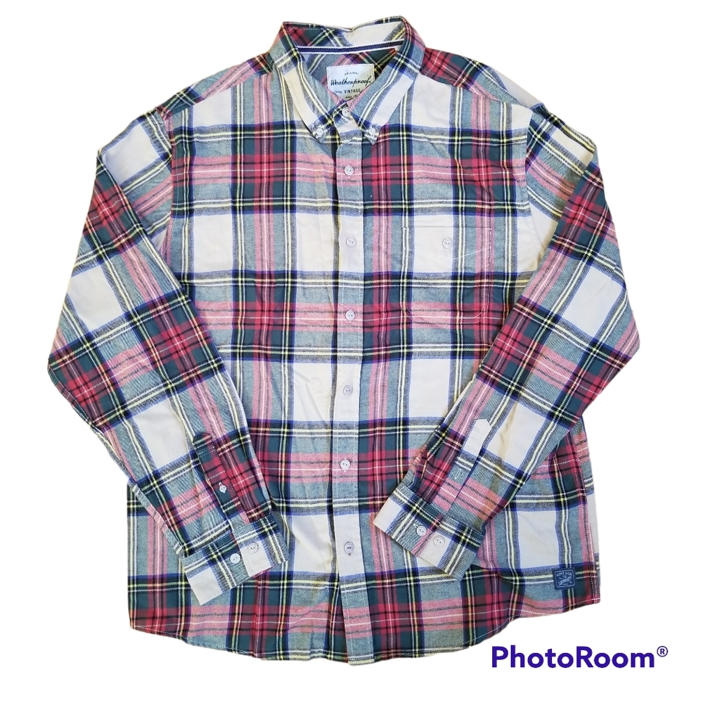 Men's Weatherproof Original Vintage Holiday Tartan Flannel Size XXL